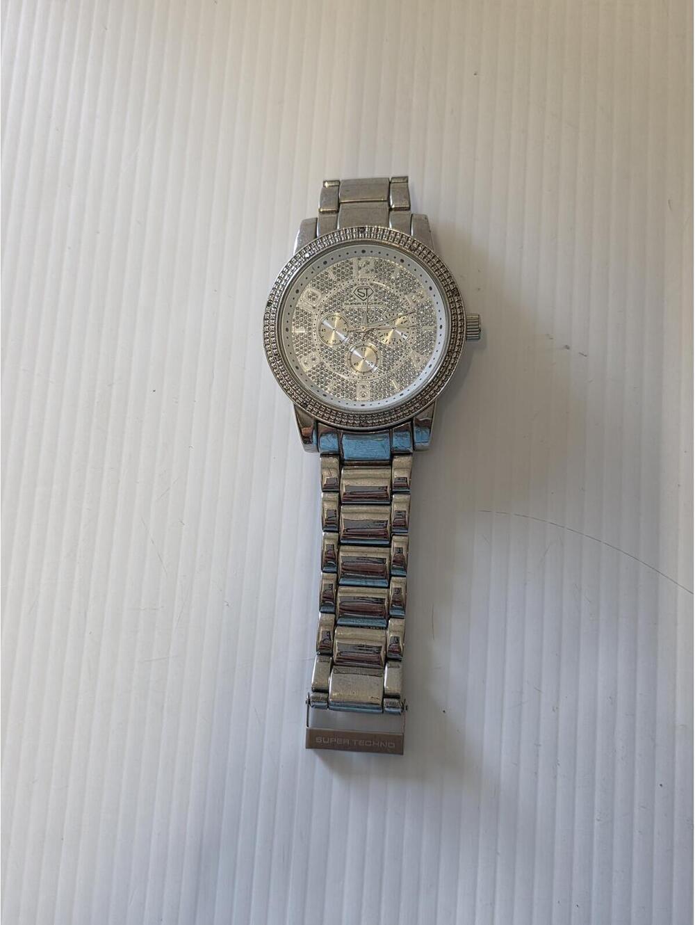 Super Techno M-6309 Iced Out Style with Genuine Diamonds- NEEDS A BATTERY